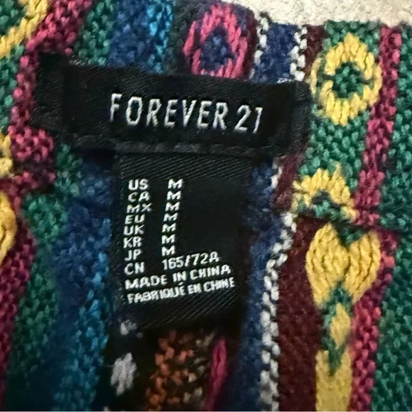 Tribal Knit Shorts M – Boho Festival Aztec Colorful Blue Black Pink Yellow White - Picture 4 of 5